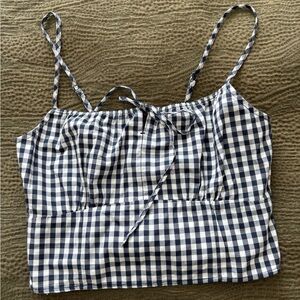 Gingham Checkered Spaghetti Strap Top